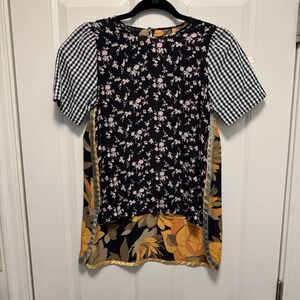 No21 By Gilmar Floral Hi Lo Tunic Top Lightweight Summer Italy Size 40 US 4